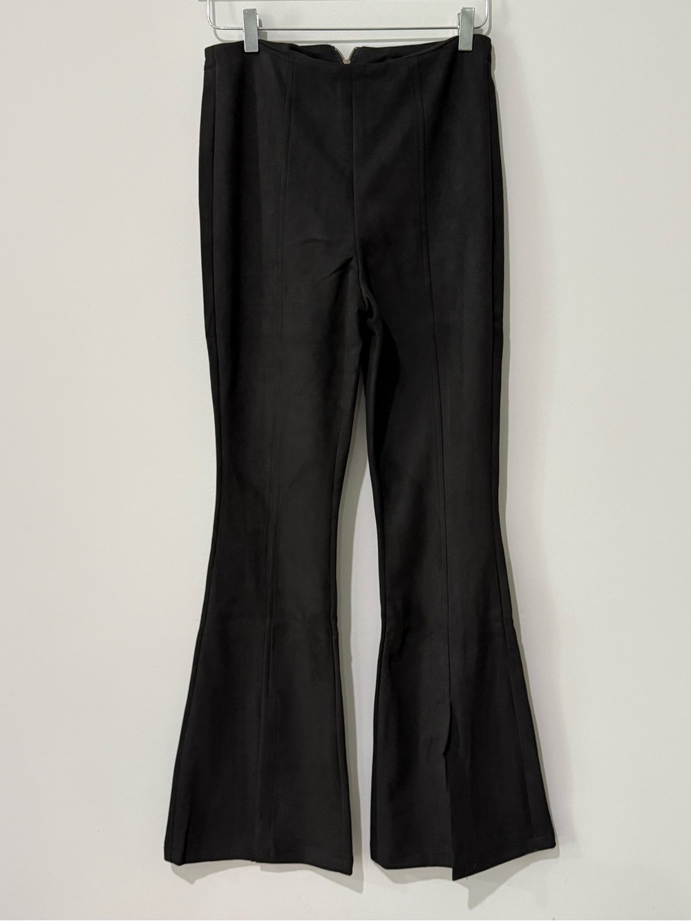 FOREVER 21 Flare Split Hem Faux Suede Pants Size Large